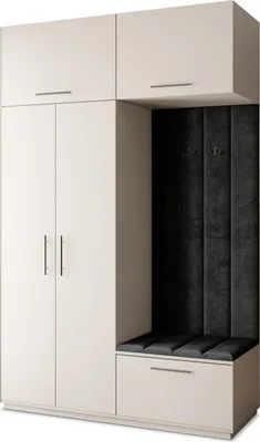Produktbild von Masseno Garderobe-Set REMA 150/240/60 cm Modern Garderobenschrank Kaschmir