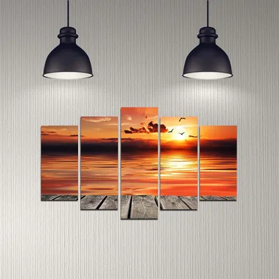 Produktbild von Wallity, 5DMDF- MLD2933, Bunt, Leinwandbilder, 110 x 60 cm, 100% MDF (Dicke: 3 mm)