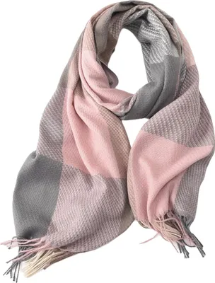 Produktbild von Damen Winter Kariert Winterschal Weich Warm Damenschal mit Quasten
