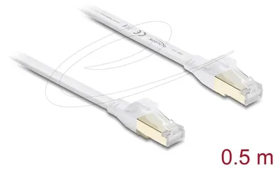 Produktbild von DELOCK RJ45 Flachband Patchkabel Cat.8.1 U/FTP 40Gbps, 0,5m