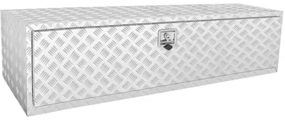 Image de VEVOR Truckbox Boîte à outils Boîte à outils pour remorque 1524x610x610mm Boîte de rangement pour pick-up, boîte à outils en aluminium à plaques de diamant avec serrure & clés, boîte de rangement étanche pour remorque