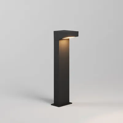 Obrázek produktu pro Asymetrický LED sloupový svítidlo pro venkovní použití, černý hliníkový rám, 13 W, 3000 K, výška 50 cm, ideální pro chodníky a zahrady