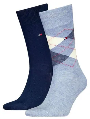 Produktbild von Tommy Hilfiger - Socken für Herren (2er-Pack) NA1127 (43 EU - 45,5 EU) (Hellblau/Marine)