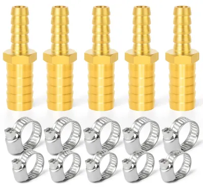 Obrázek produktu pro 5 kusů redukce z mosazi, rozměry 8 mm x 10 mm, pro hadicové spoje