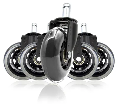 Zdjęcie produktu dla Kółka do krzesła biurowego 5 szt., 11 mm, silikon, do krzesła obrotowego