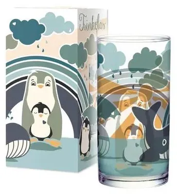 Produktbild von Tapirella Trinkglas Pinguin Familie