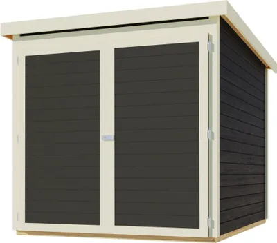 Produktbild von Karibu Gartenhaus Fahrradunterstand Fahrradgarage 3 terragrau 163x217x167 cm