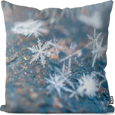 Produktbild von VOID Schneeflocke Winteranfang Kissenbezug Kissenhülle Sofakissen Kissen Deko Outdoor-Kissen Dekokissen