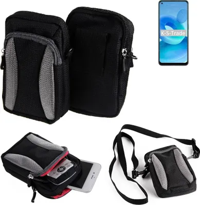 Produktbild von K-S-Trade Holster Schutz Hülle kompatibel mit Oppo A95 5G Handy Hülle Gürteltasche Umhängetasche mit Zusatzfach schwarz