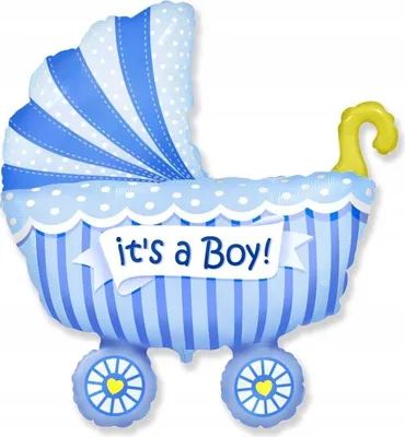 Produktbild von Folienballon 24" FX - "Kinderwagen für einen Jungen" 1 Stk.
