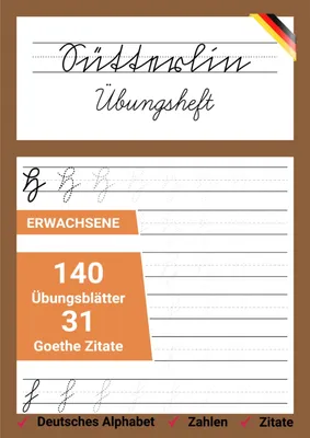 Immagine prodotto di Sütterlin Übungsheft: Sütterlin mit Goethe-Zitaten, einfach und praktisch (Der d