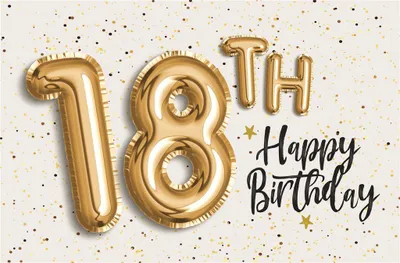 Produktbild von 18. Geburtstag - Karte mit Umschlag - Schriftkarte