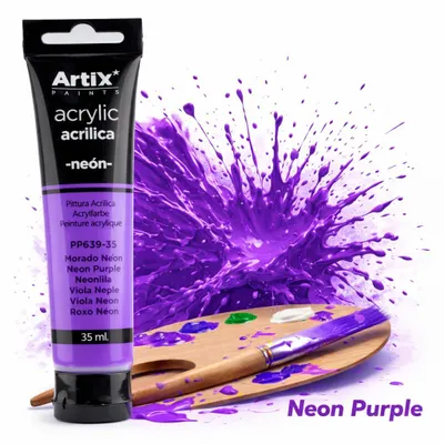 Obrázek produktu pro Akrylová barva NEON PURPLE Artix PP639-35, 35 ml