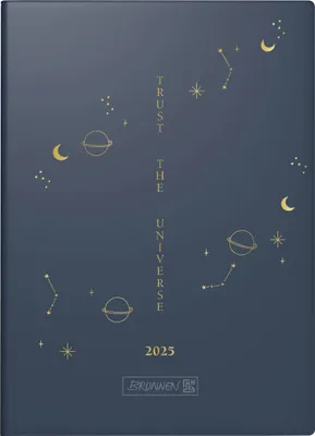Produktbild von Brunnen 1073112015 Taschenkalender Modell 731 (2025) "Universe"| 2 Seiten = 1 Woche| A6| 144 Seiten| Grafik-Einband| dunkelblau