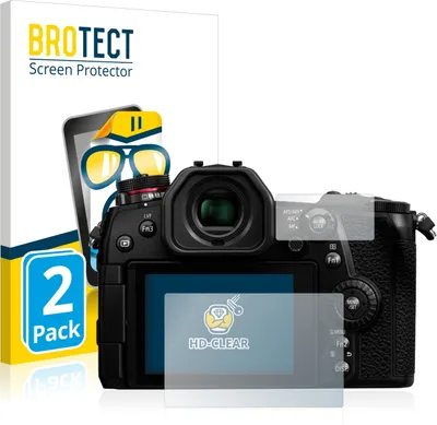 Produktbild von 2x Für Panasonic Lumix DC-G9 Schutzfolie BROTECT Displayschutz Display Schutz Folie Klar Transparent