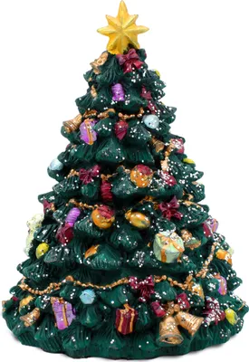 A decorative Christmas tree figurine.
