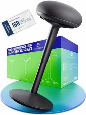 Productafbeelding van Bureaukruk ergonomisch 2-in-1 zitkruk & staande kruk in hoogte verstelbaar