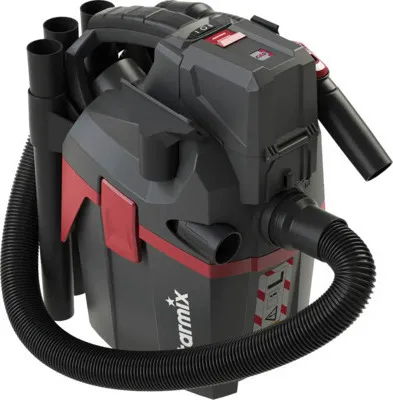 A portable wet and dry vacuum cleaner.