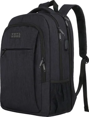 Produktbild von TRVLMORE 36L Rucksack - Rucksack mit 17,3 Zoll Laptopfach - Schulrucksack - Spritzwassergeschützt - Herren und Damen - Jungen und Mädchen - Schwarz