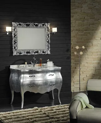 Immagine prodotto di Mobile barocco stile barocco shabby per bagno con cassetti e specchio