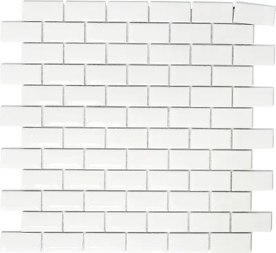 Produktbild von Keramikmosaik CBW 104 weiß 30x30 cm