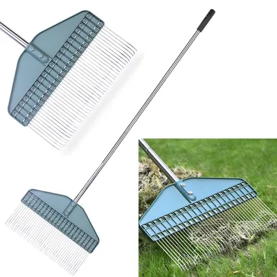 Immagine prodotto di Rake da giardino con manico - Ideale per giardinaggio e lavori di paesaggistica