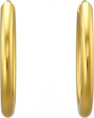 Produktbild von Goldfarbene Edelstahl-Huggie-Creolen