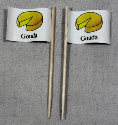 Produktbild von Party-Picker Flagge Gouda Käse Papierfähnchen in Spitzenqualität 25 Stück Beutel