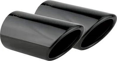 Produktbild von 2 Auspuffblenden für VW Schwarz Endrohr Blende Chrom Golf 7 VII Variant Kombi BA5 VW Touran 2 II 5T1