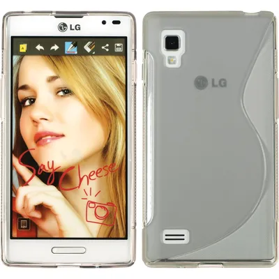 Produktbild von PhoneNatic Case kompatibel mit LG Optimus L9 - grau Silikon Hülle S-Style + 2 Schutzfolien