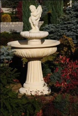 Produktbild von Springbrunnen Froschbrunnen Brunnen Gartenbrunnen Fontaine 154cm Steinbrunnen