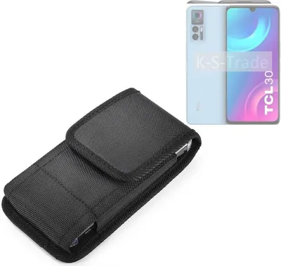 Produktbild von Holster Gürteltasche kompatibel mit TCL 30+ Holster Gürtel Tasche wasserabweisend Handy Hülle Schutz Hülle Outdoor schwarz K-S-Trade