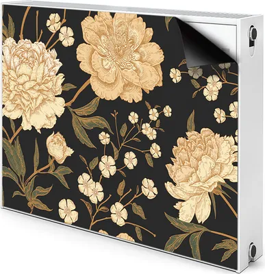 Produktbild von Magnet Heizung Verkleidung Abdeckung Heizung Heizkörperabdeckung 110x60 cm  - Weiß, Pfingstrose