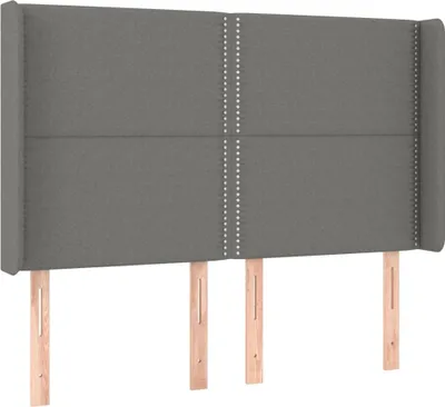 Produktbild von vidaXL Kopfteil mit Ohren Dunkelgrau 147x16x118/128 cm Stoff