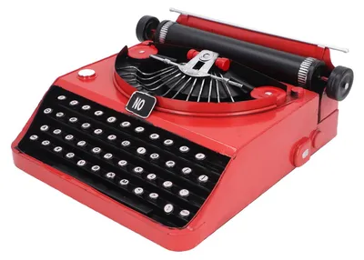 Productafbeelding van Vintage Typemachine - Decoratieve Tafeldecoratie - Handgemaakt van IJzer