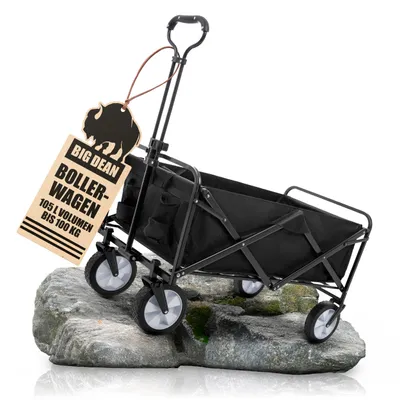 Produktbild von BigDean Bollerwagen faltbar 100kg belastbar 105L robuster Bollerwagen