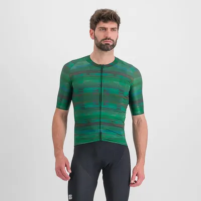 Zdjęcie produktu dla Koszulka rowerowa z krótkim rękawem SPORTFUL – GLITCH BOMBER – zielona, rozmiar M