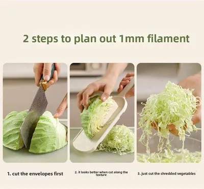 Imagen del producto de Máquina multifuncional de acero inoxidable, cortadora de ensaladas y verduras, ideal para ensaladas, cebollas y más