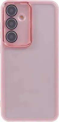 Productafbeelding van Beschermhoes voor Samsung Galaxy S24 - Phonesta Translucia, semi-transparante achterkant met camera bescherming - Transparant/Roze