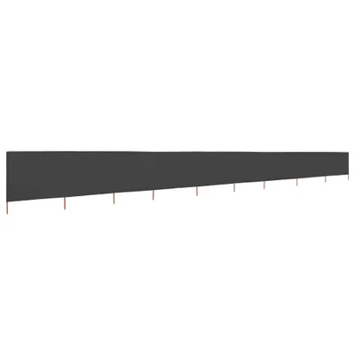 Produktbild von vidaXL 9-teiliges Windschutzgewebe 1200 x 80 cm Anthrazit