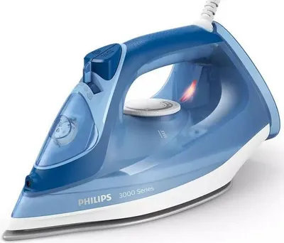 Obrázek produktu pro Philips 3000 series DST3031/20 Napařovací žehlička, Napařovací žehlička, Keramická žehlicí plocha, 1,9 m, 180 g/min, Modrá, 40 g/min