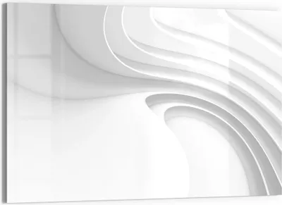 Produktbild von DEQORI Magnettafel Glas 60x40 cm 'Fließende Lamellenlinien' beschreibbar Whiteboard