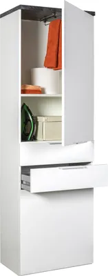 Produktbild von Hochschrank - Weiß Hochglanz - 61 x 190 cm - 2 Türen