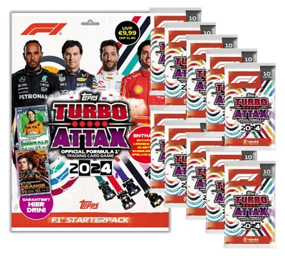 Image de Topps - Turbo Attax Formule 1 2024 - 1 pack de départ + 10 boosters