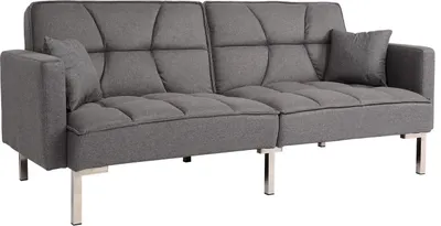 Produktbild von Schlafsofa MCW-K65, Schlafcouch Bettsofa Gästebett, Schlaffunktion Liegefläche 170x104 cm  Stoff/Textil grau