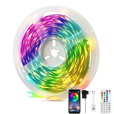 Immagine prodotto di ZMH Striscia LED 10 m Striscia LED Party Gaming Decorazione Luce RGB Autoadesiva Retroilluminazione TV Illuminazione TV con telecomando Smart Dimmable Music Sync per Camera