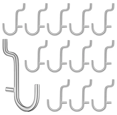 Productafbeelding van Solidchoice - Metalen J-Haken voor Gatenwand Organisatie