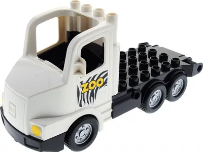 Produktbild von 1x Lego Duplo Fahrzeug LKW weiß schwarz Zebra Zoo 6272 4653071 87700c03pb01