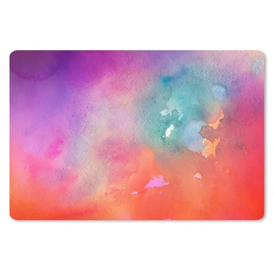 Produktbild von MuchoWow® Schreibtischunterlage Aquarell - Abstrakt - Grün - Rot 60x40 cm - XXL Mauspad - Großes Mauspad