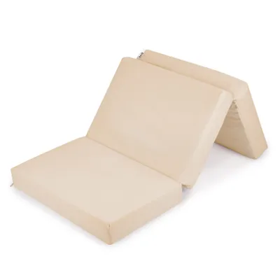 Obrázek produktu pro Dětská matrace Skládací dětská matrace Cestovní matrace 120x60 Výška 9 cm Skládací - béžová